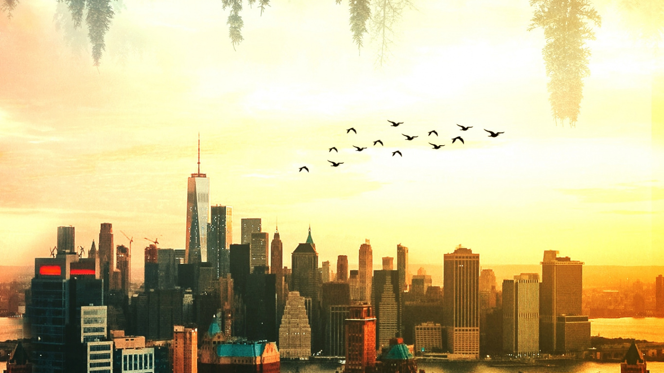 Обои бизнес плана, бизнес, облако, здание, небоскреб в разрешении 1366x768