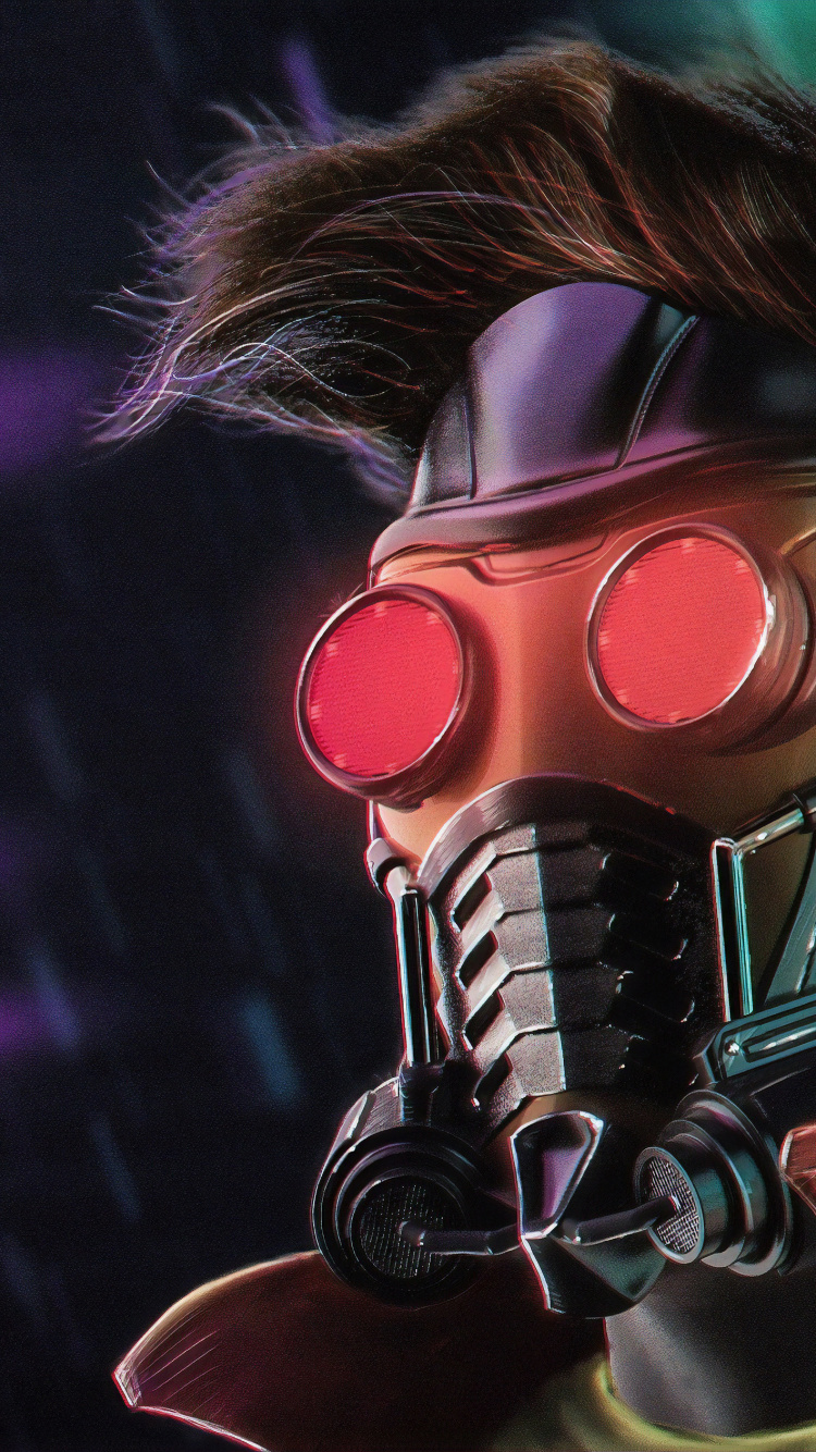 Обои арт, космос, артист, Стар-Лорд, иллюстрация в разрешении 750x1334