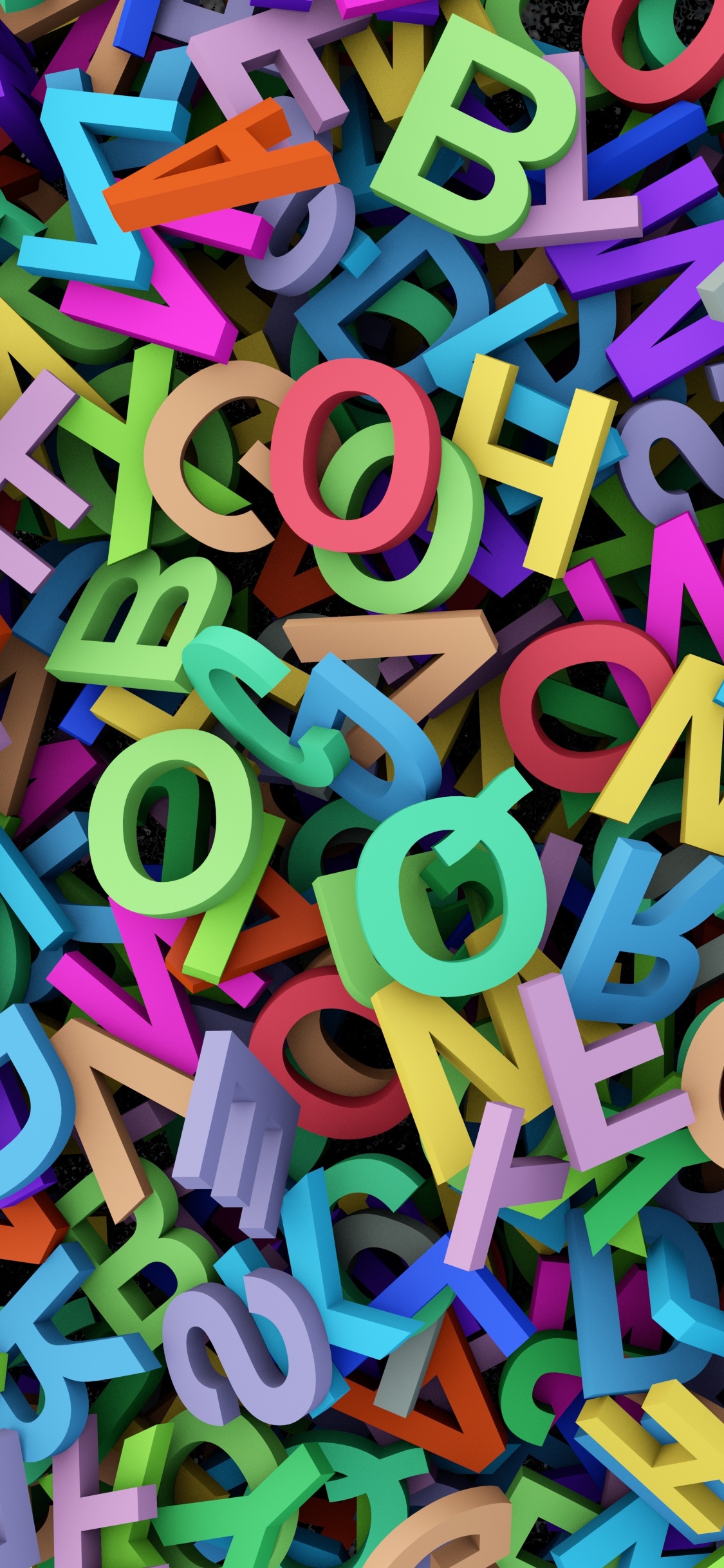 Обои узор, иллюстрация, красочность, пурпур, арт в разрешении 1125x2436