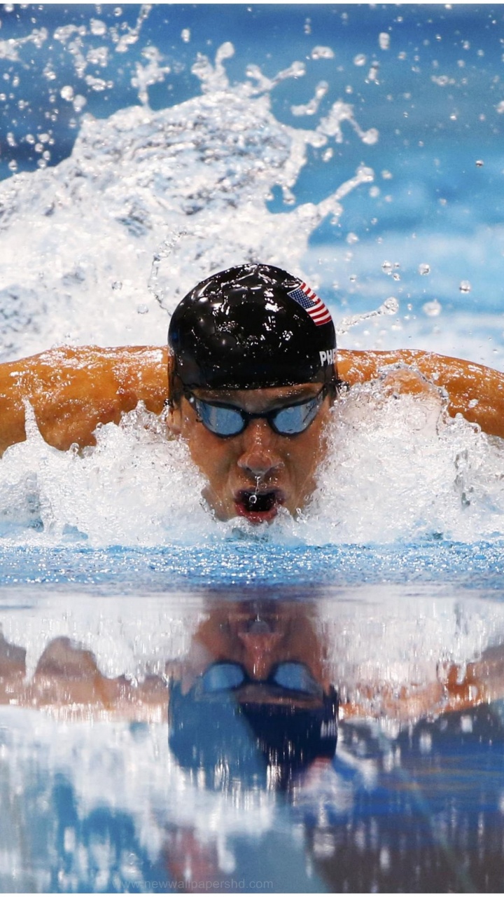 Обои занятие спортом, пловец, досуг, вода, бумага в разрешении 720x1280