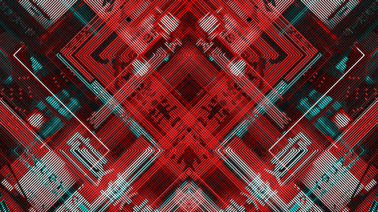 Обои симметрия, шотландка, ткань, математика, геометрия в разрешении 1280x720