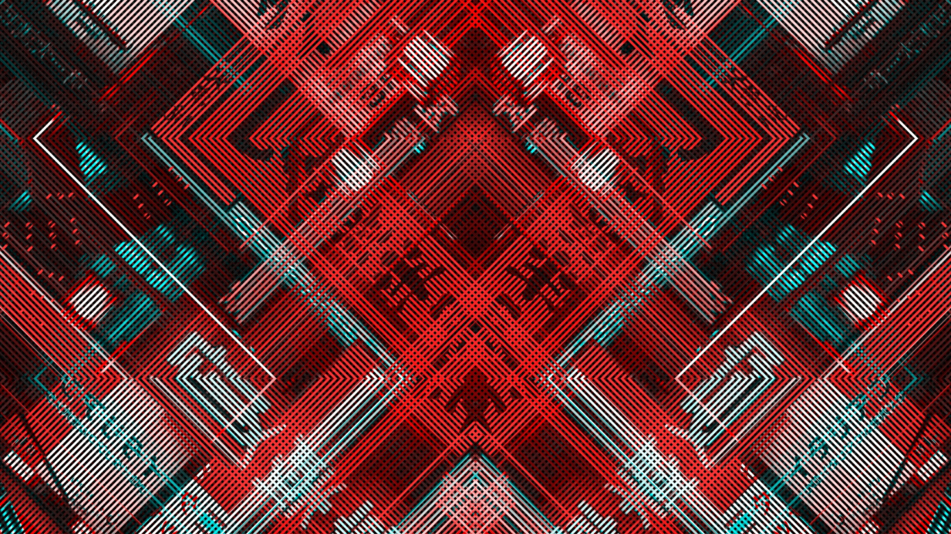 Обои симметрия, шотландка, ткань, математика, геометрия в разрешении 1366x768