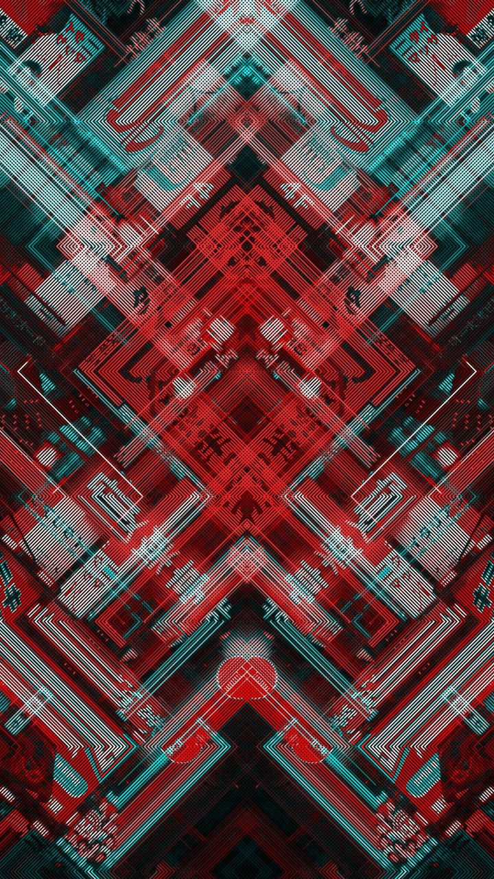 Обои симметрия, шотландка, ткань, математика, геометрия в разрешении 720x1280