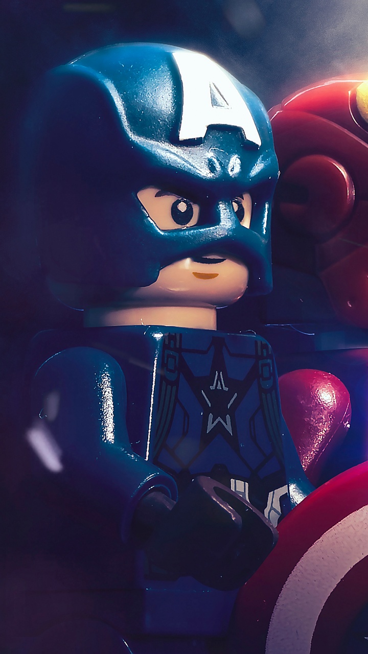 Обои Капитан Америка, супергерой, герой, игрушка, анимация в разрешении 720x1280