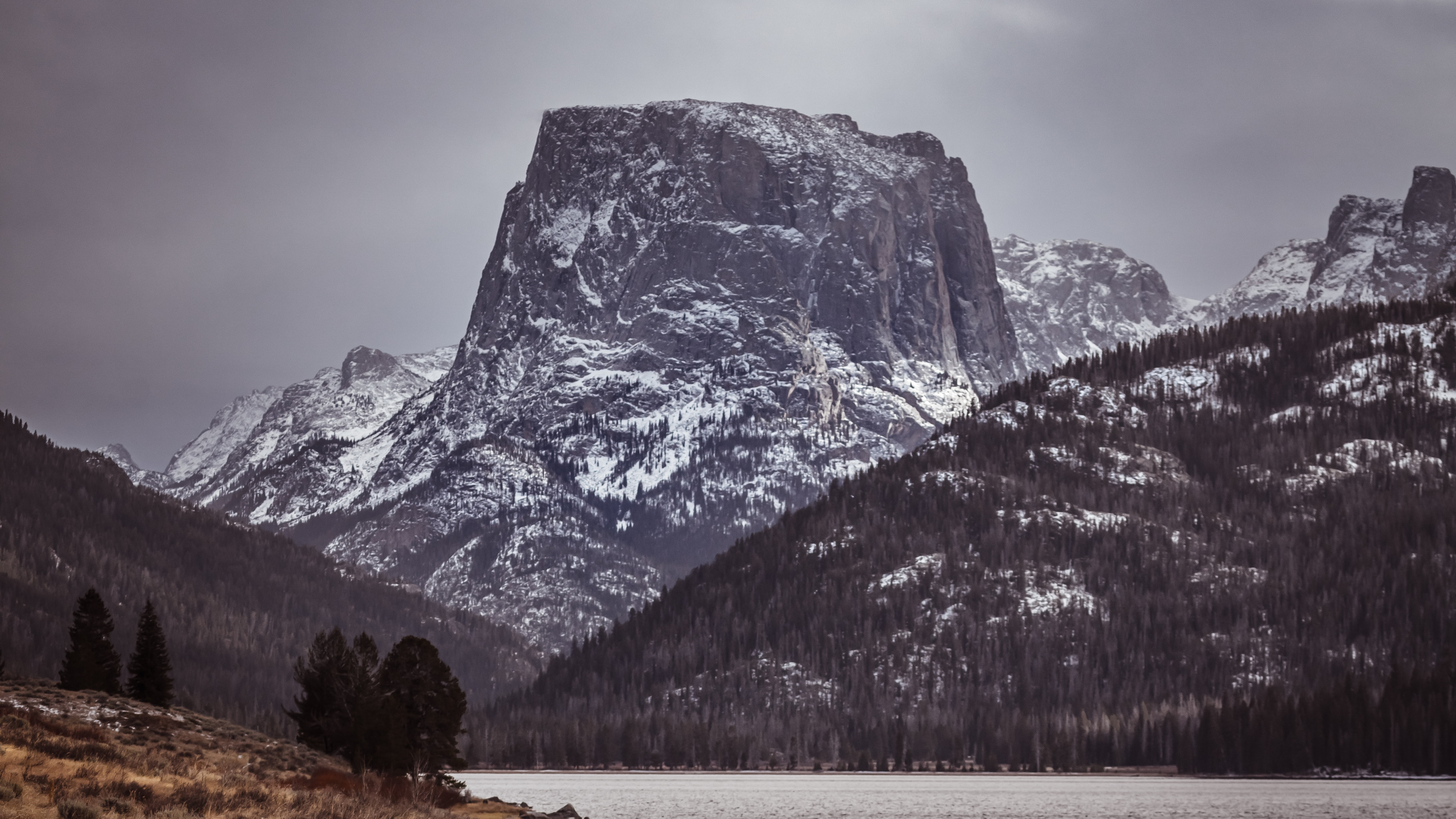 Обои гора, природный ландшафт, горный рельеф, природа, нагорье в разрешении 3840x2160