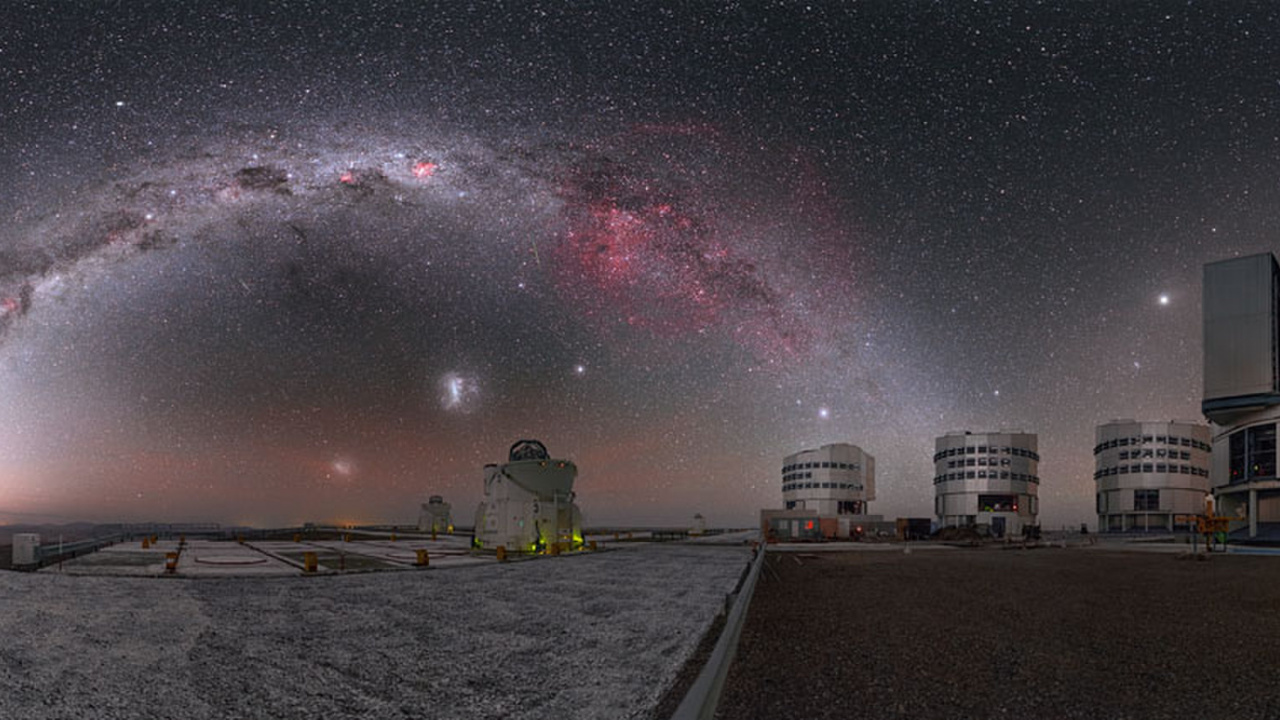 Обои Обсерватория Параналь, Серро Паранал, очень большой телескоп, Европейская Южная обсерватория, обсерватория в разрешении 1280x720