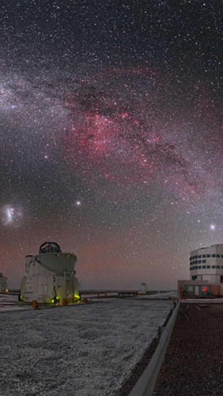 Обои Обсерватория Параналь, Серро Паранал, очень большой телескоп, Европейская Южная обсерватория, обсерватория в разрешении 720x1280