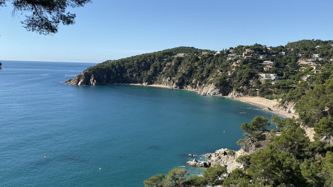 Обои Испания, побережье, водоем, вода, природный ландшафт в разрешении 1366x768