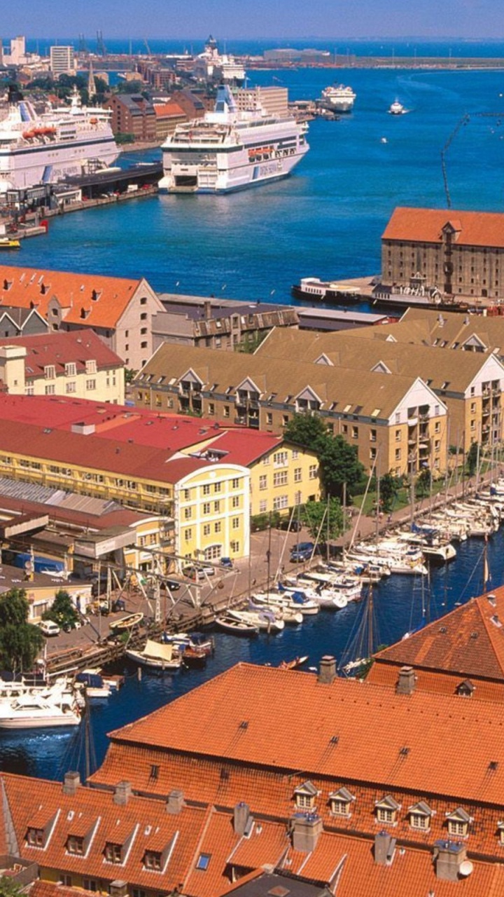 Обои Копенгаген, город, городской район, городок, городской пейзаж в разрешении 720x1280