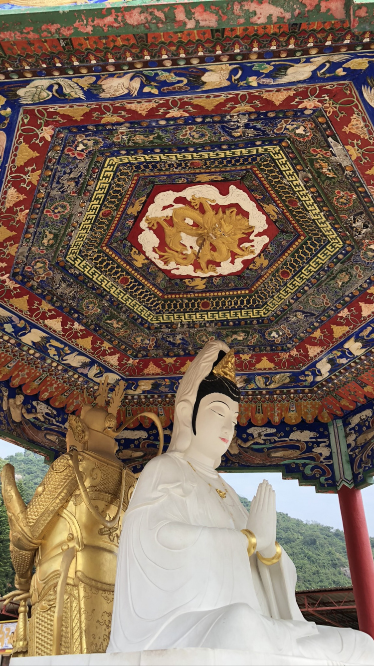 Обои Таиланд, храм, ткань, скульптура, арт в разрешении 750x1334