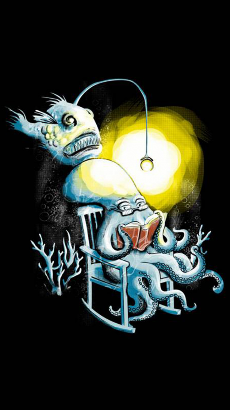 Обои арт, графический дизайн, постер, электрик, темнота в разрешении 750x1334