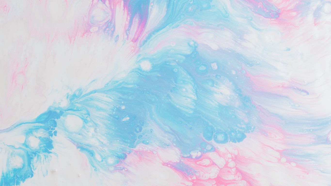 Обои живопись, акварельная живопись, акриловая краска, текстура, синий в разрешении 1366x768