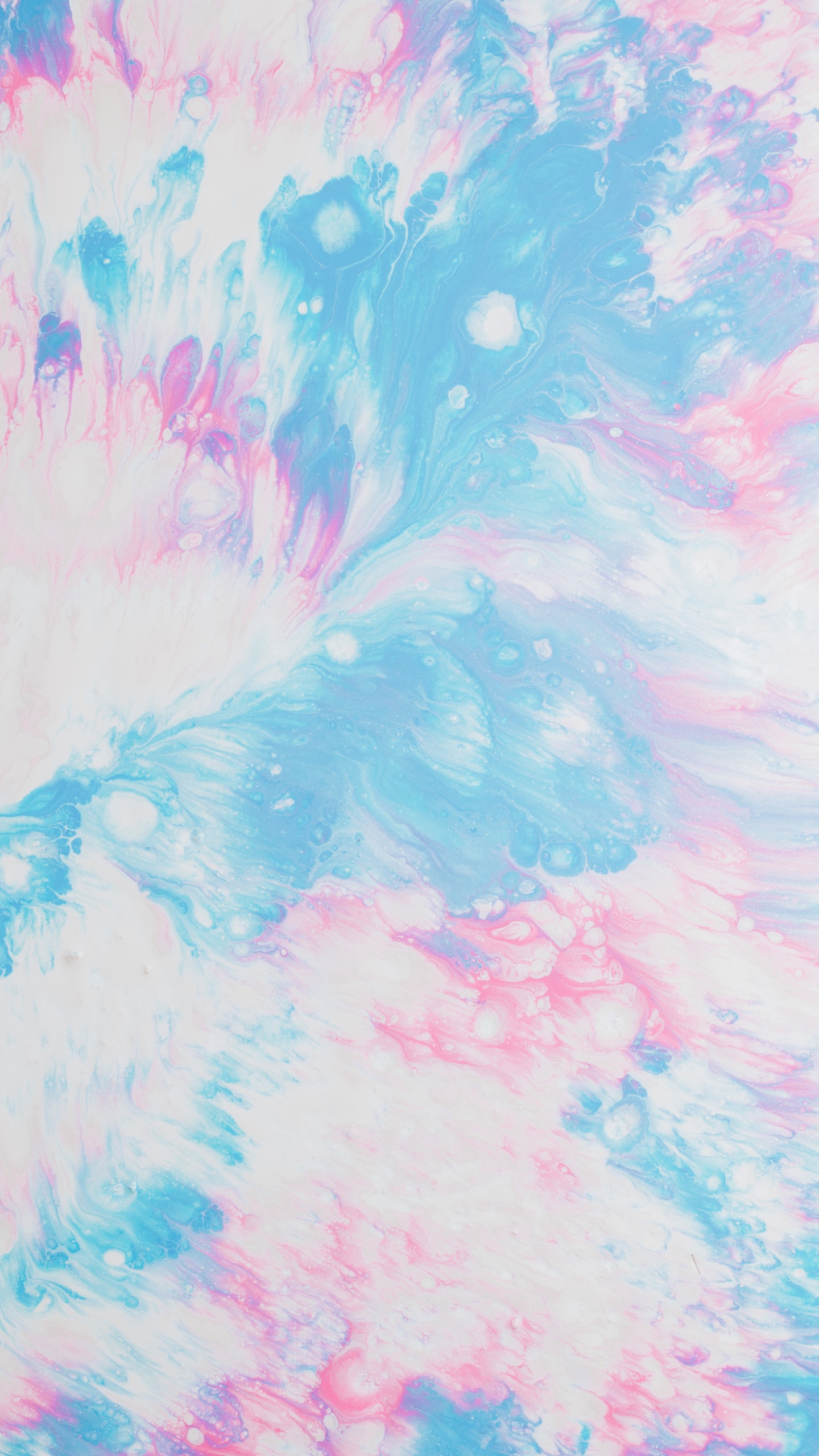 Обои живопись, акварельная живопись, акриловая краска, текстура, синий в разрешении 1440x2560