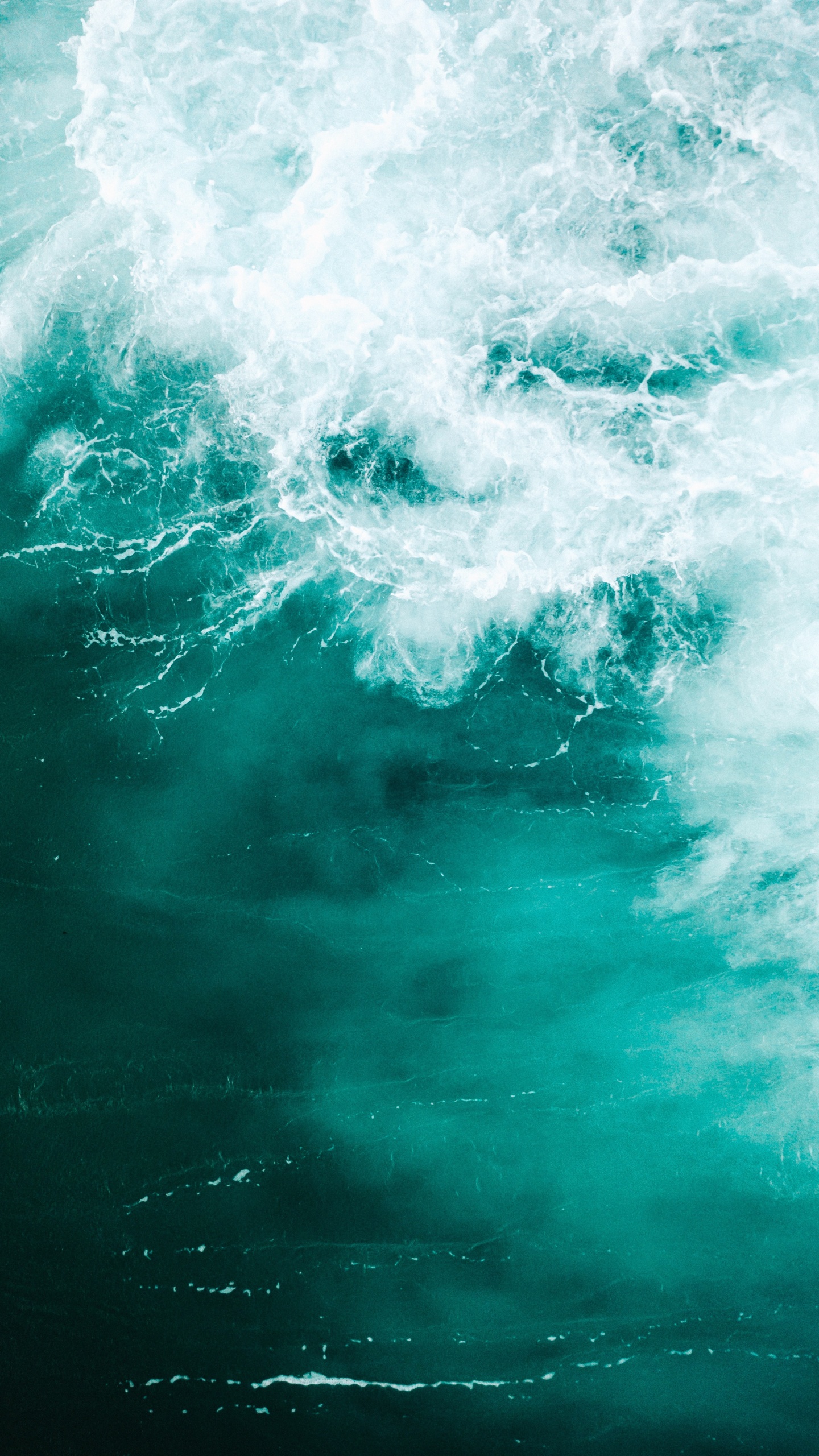 Обои море, синий, вода, волна, зеленый в разрешении 1440x2560