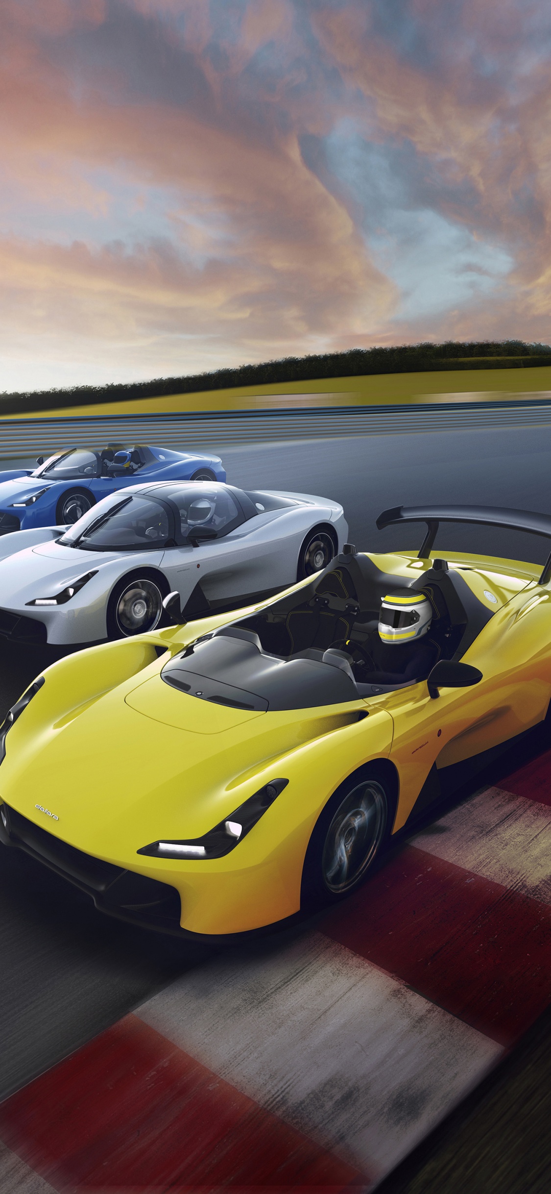 Обои гоночный автомобиль, Даллара Роуд, спорткар, легковые автомобили, автогонки в разрешении 1125x2436