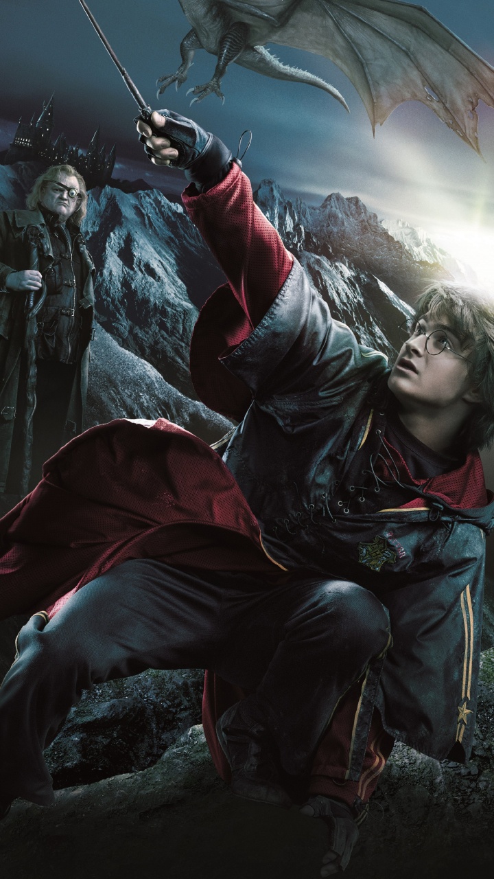 Обои Гарри Поттер и Кубок Огня, Дэниел Редклифф, Лорд Волдеморт, прицеп, арт в разрешении 720x1280