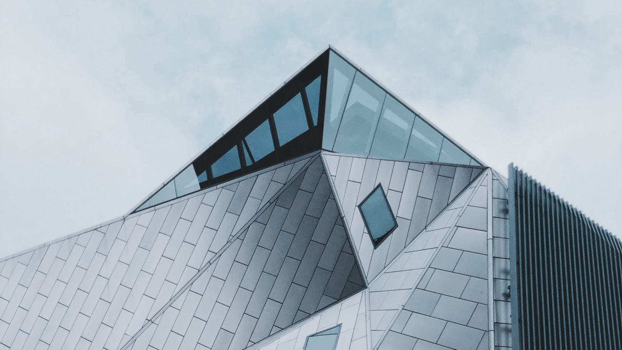 Обои минимализм, современная архитектура, архитектура, дизайн, облако в разрешении 1280x720