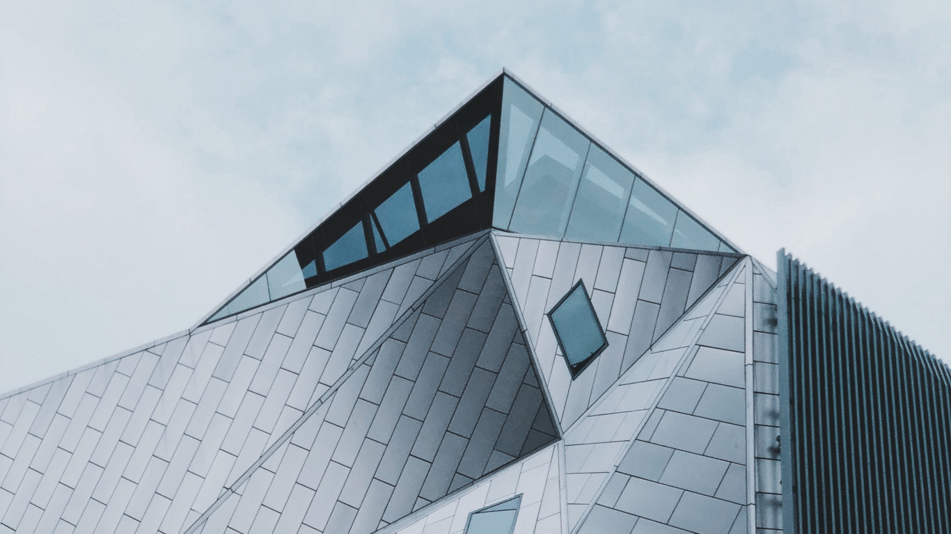 Обои минимализм, современная архитектура, архитектура, дизайн, облако в разрешении 1366x768