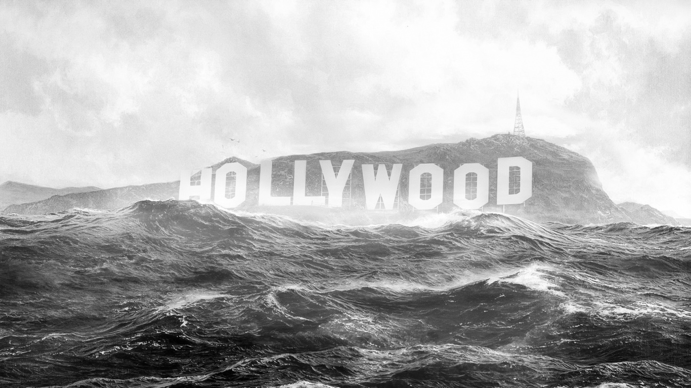 Обои арт, белые, волна, рок, ветровая волна в разрешении 1366x768