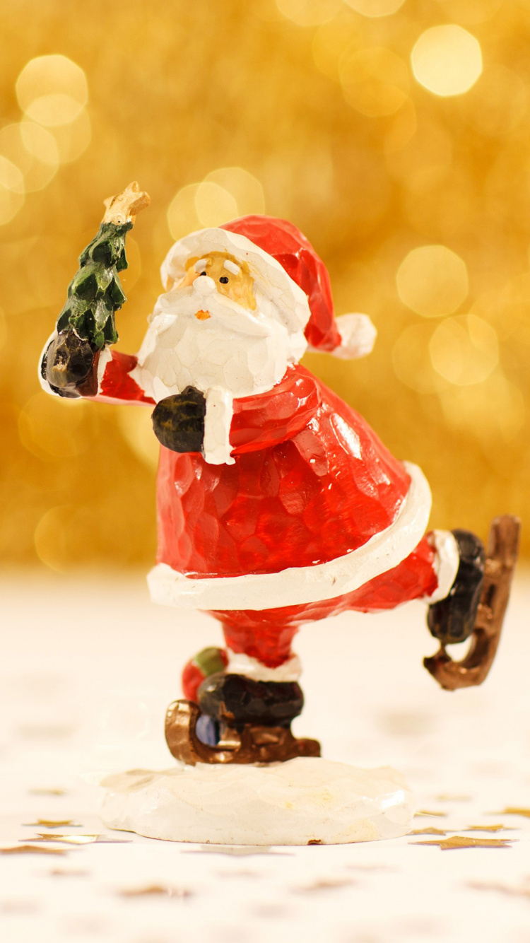 Обои Рождественский день, Санта-Клаус, Рождество и курортный сезон, Рождество, Дед Мороз в разрешении 750x1334