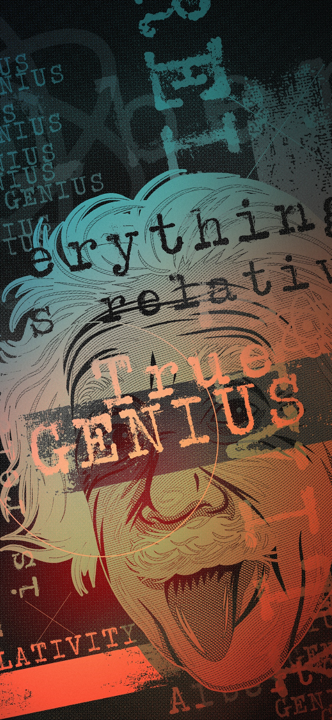 Обои постер, графический дизайн, арт, публикация, почерк в разрешении 1125x2436