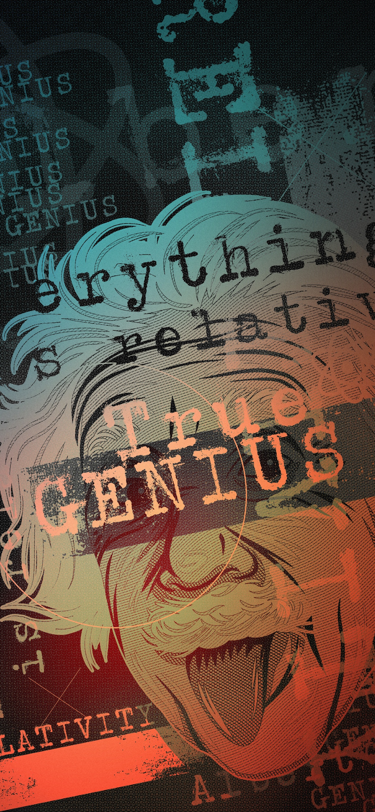 Обои постер, графический дизайн, арт, публикация, почерк в разрешении 1242x2688