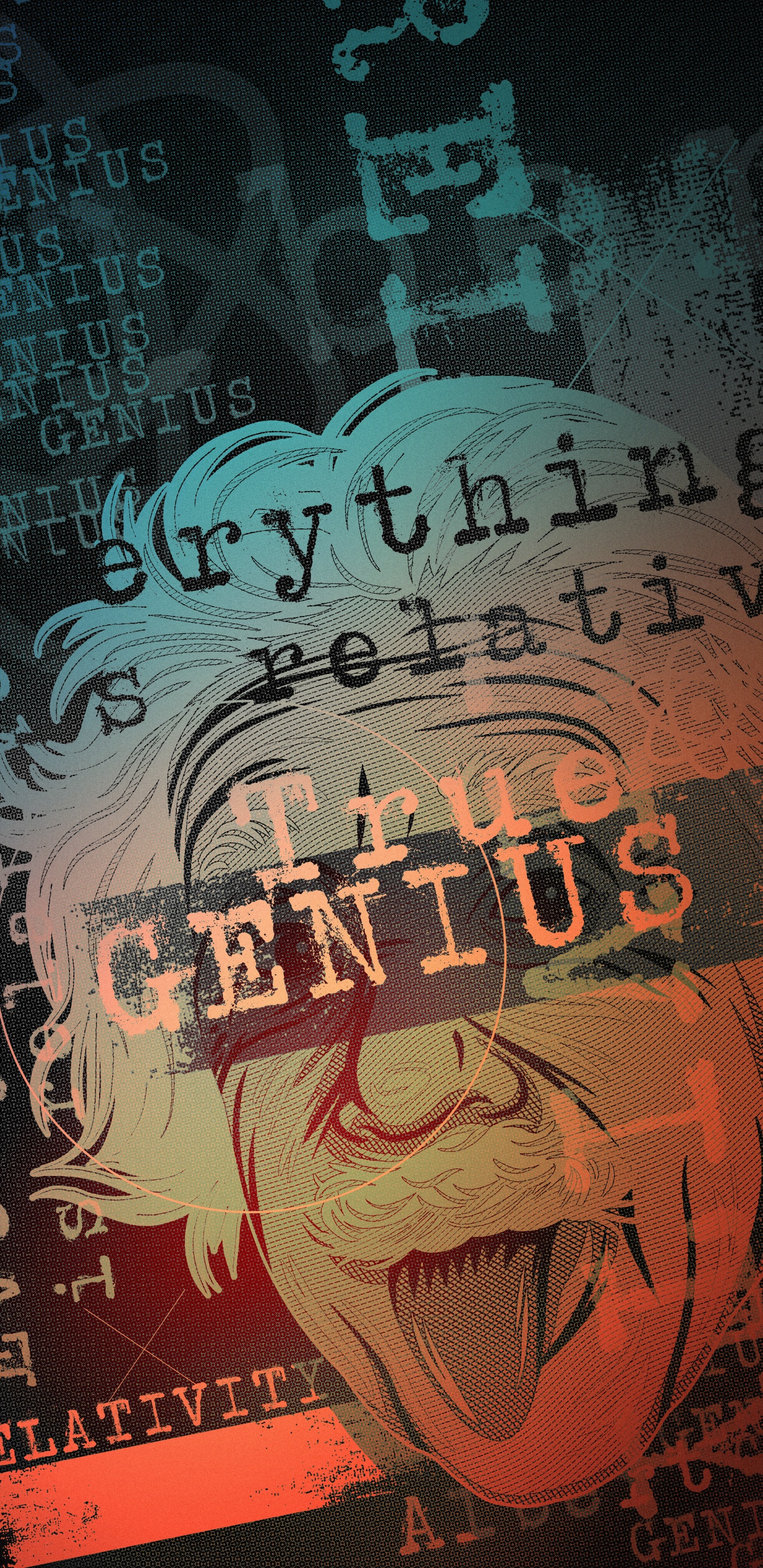 Обои постер, графический дизайн, арт, публикация, почерк в разрешении 1440x2960