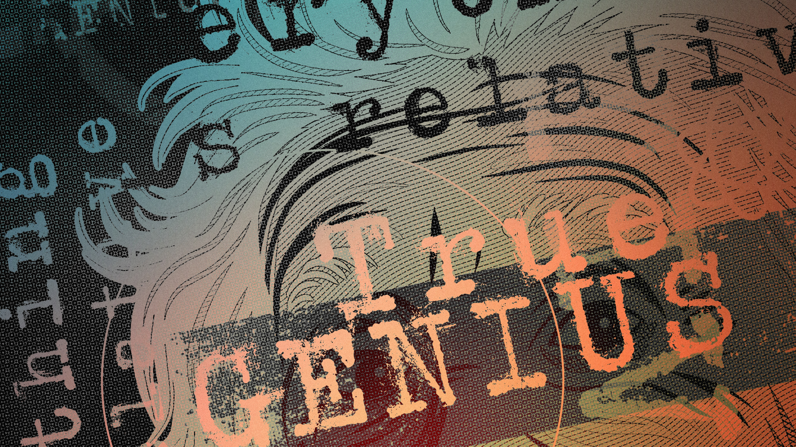 Обои постер, графический дизайн, арт, публикация, почерк в разрешении 2560x1440