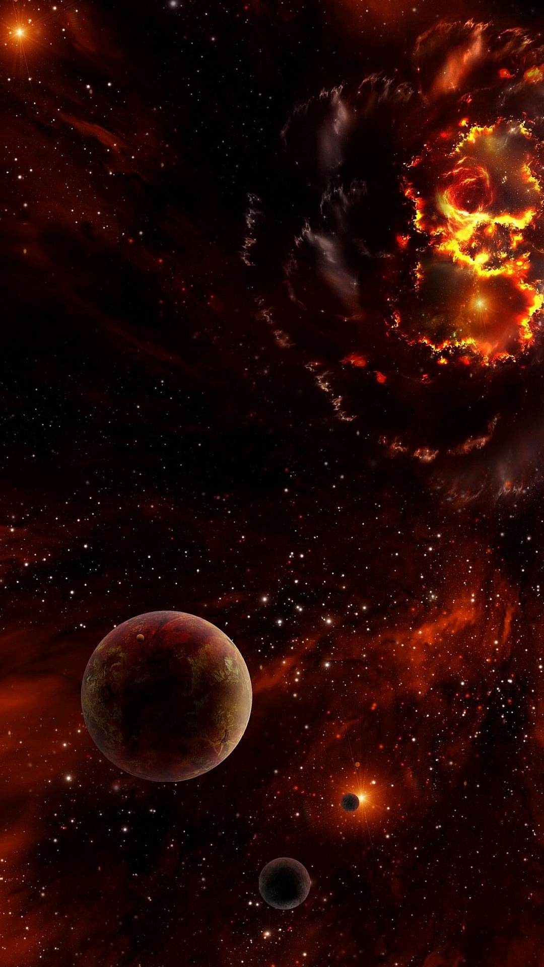 Обои атмосфера, мир, луна, окружающая среда, туманность в разрешении 1080x1920