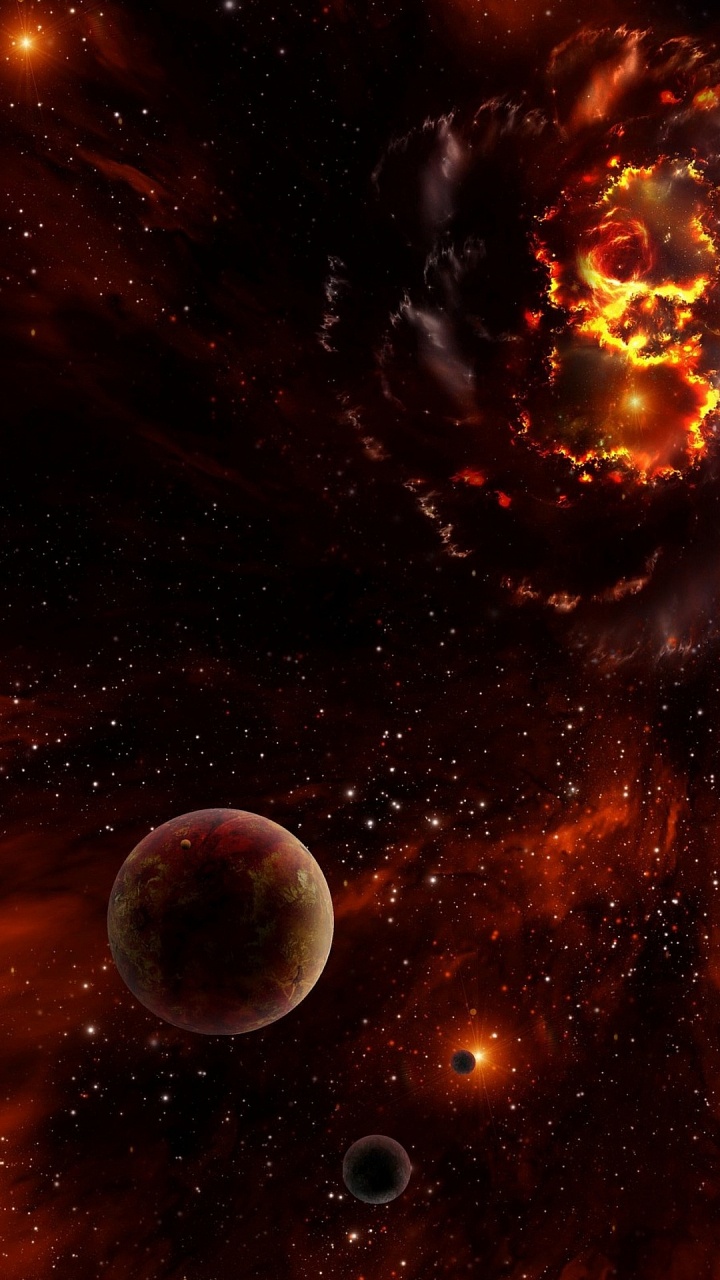 Обои атмосфера, мир, луна, окружающая среда, туманность в разрешении 720x1280