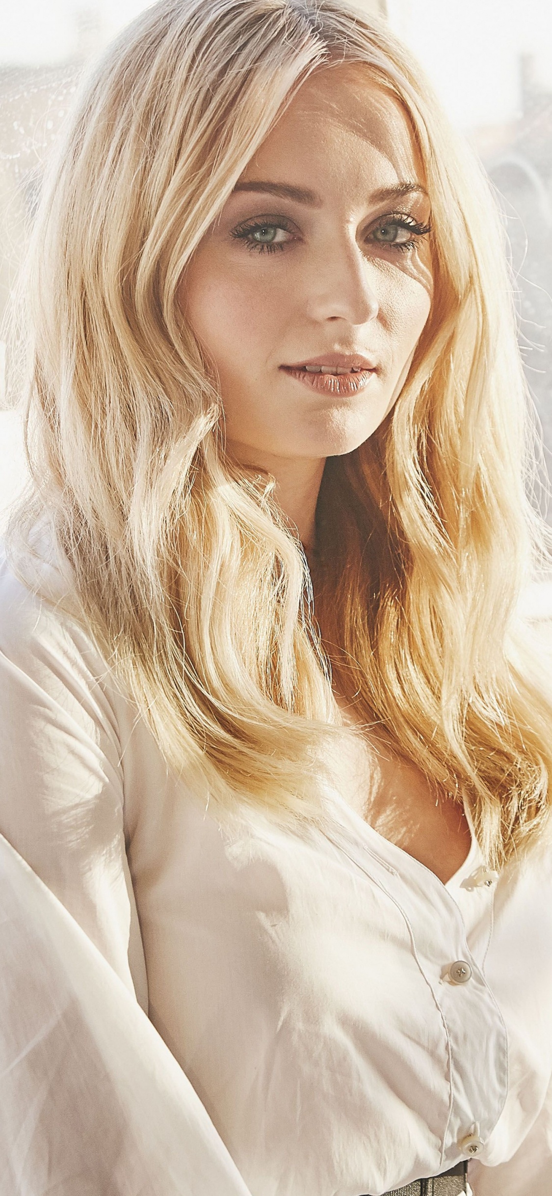 Обои Софи Тернер, Санса Старк, Игра престолов, Джин Грей, телеканал HBO в разрешении 1125x2436