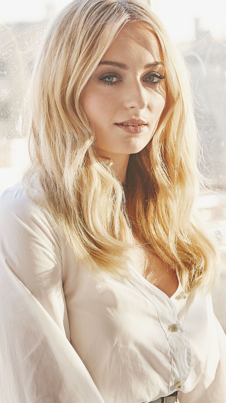 Обои Софи Тернер, Санса Старк, Игра престолов, Джин Грей, телеканал HBO в разрешении 750x1334