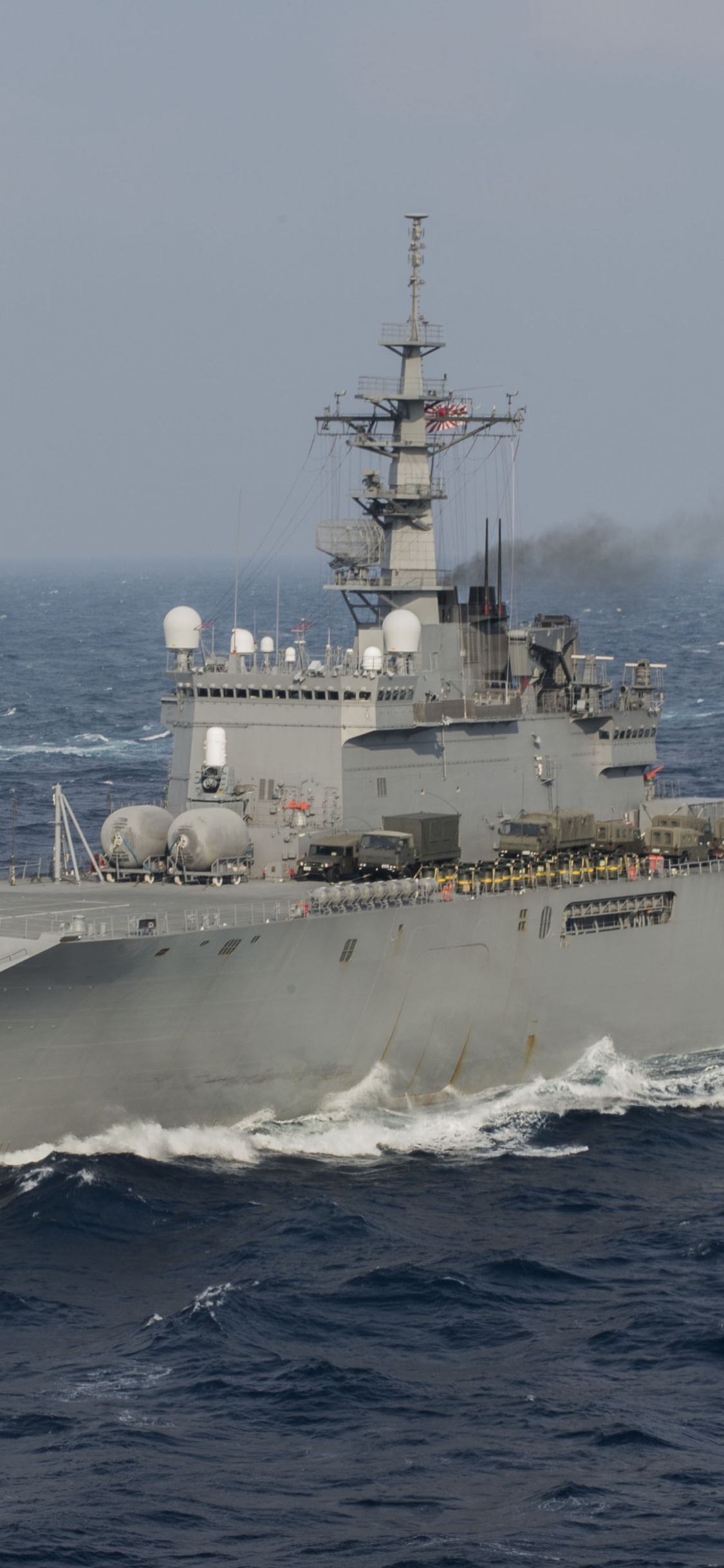 Обои Усс Хэлси ДДГ-97, Япония Морской Силы Самообороны, Яш Симокита, военный корабль, морское ведомство в разрешении 1125x2436