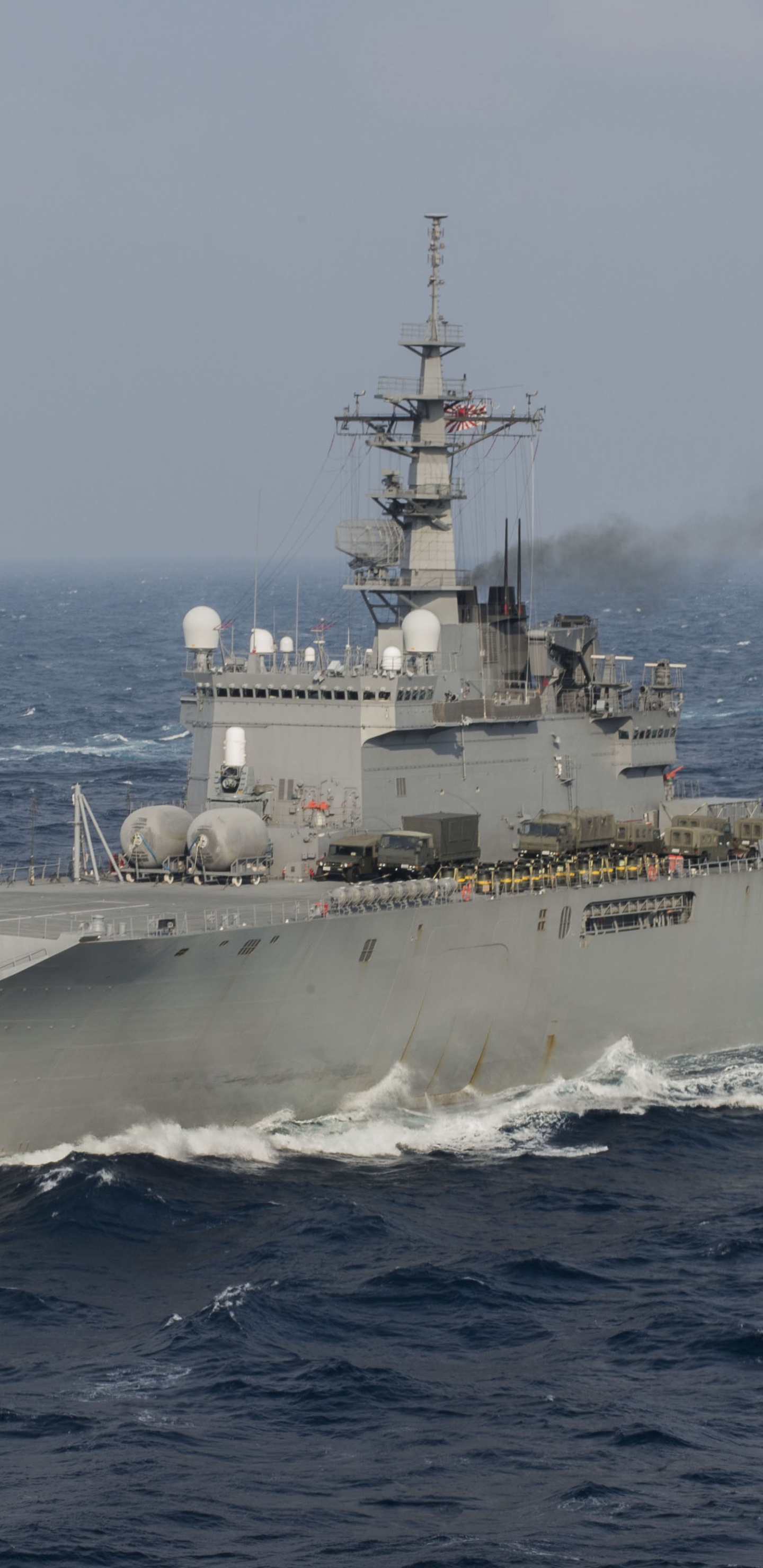 Обои Усс Хэлси ДДГ-97, Япония Морской Силы Самообороны, Яш Симокита, военный корабль, морское ведомство в разрешении 1440x2960