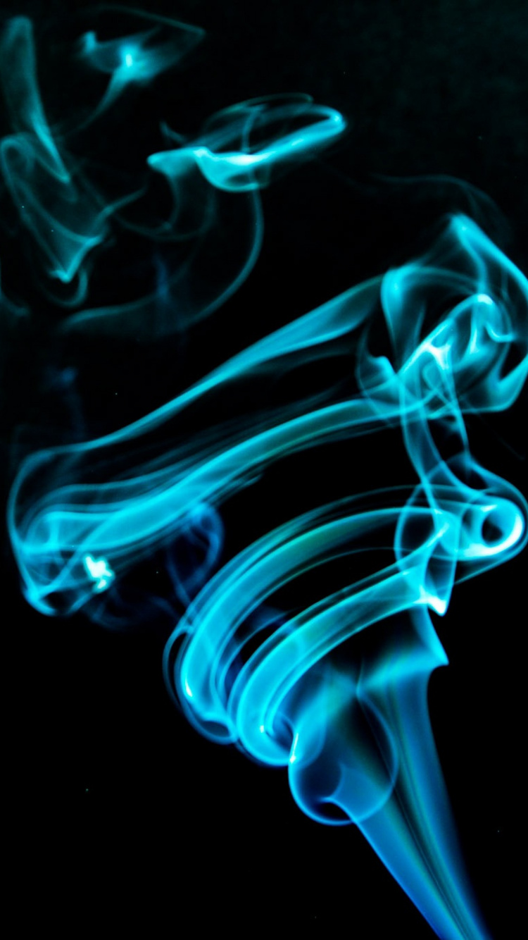 Обои синий, дым, вода, электрик, дизайн в разрешении 750x1334