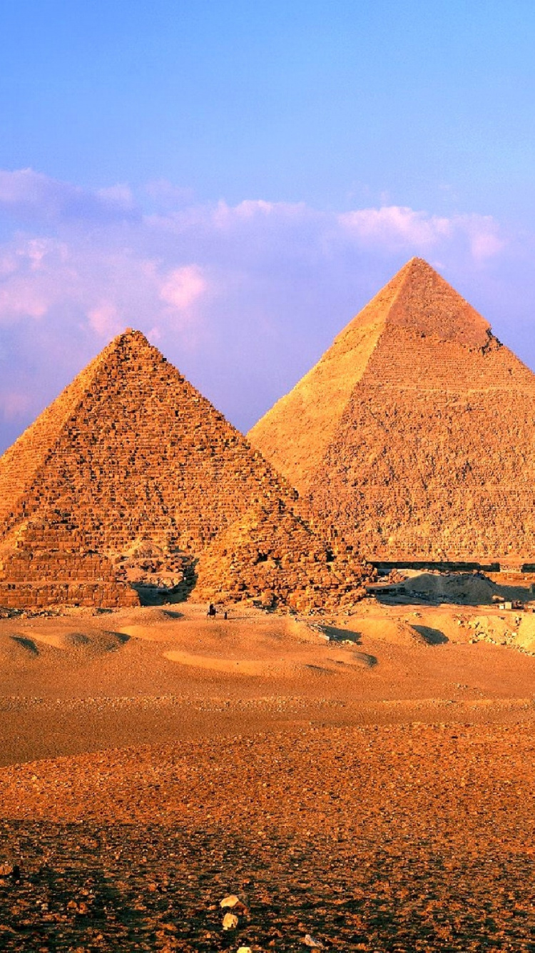 Обои Великий Сфинкс Гизы, египетская пирамида, пирамида, памятник, ориентир в разрешении 750x1334