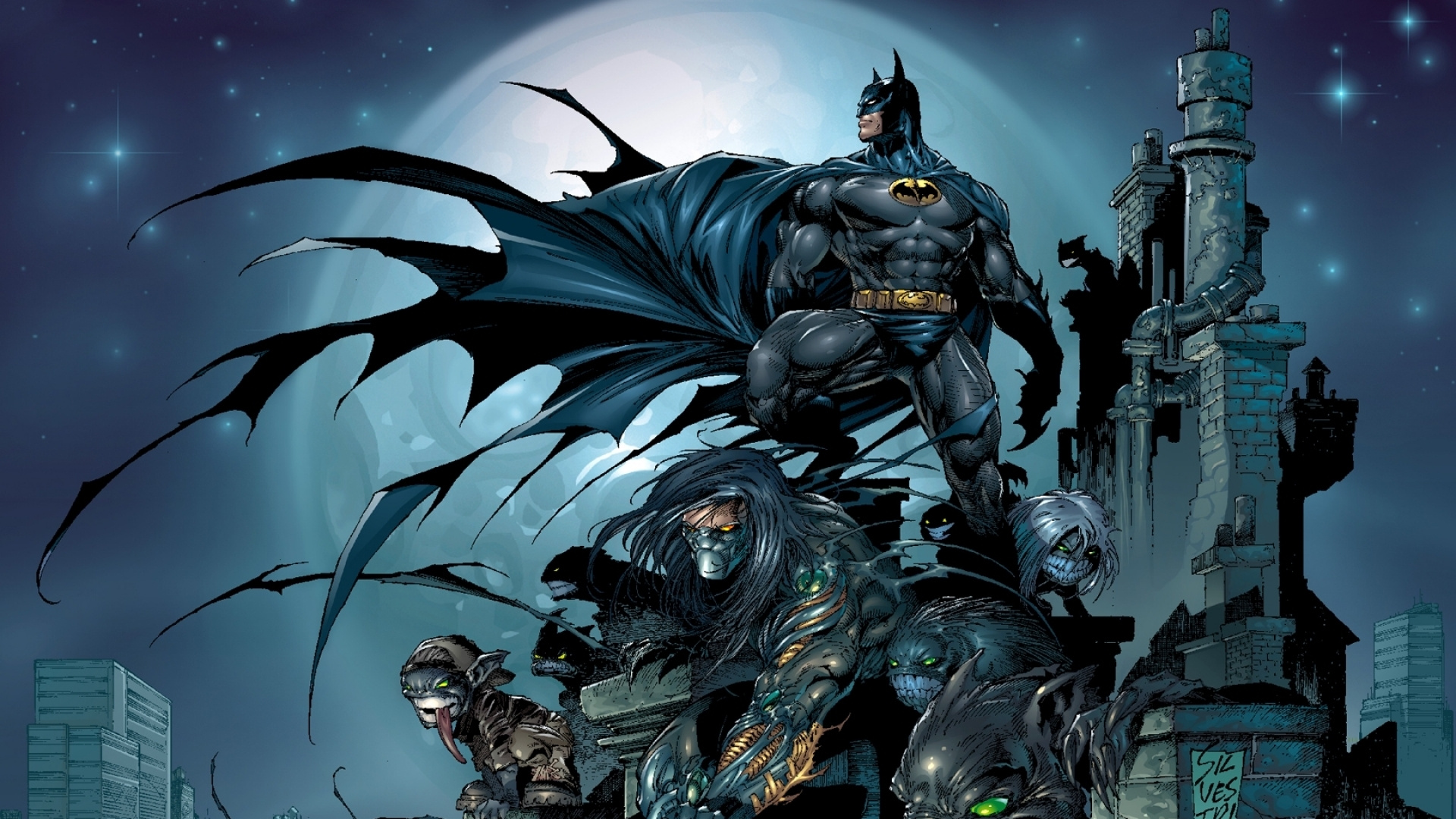 Обои Бэтмен, комиксы, комиксы dc, комикс, фикция в разрешении 1920x1080