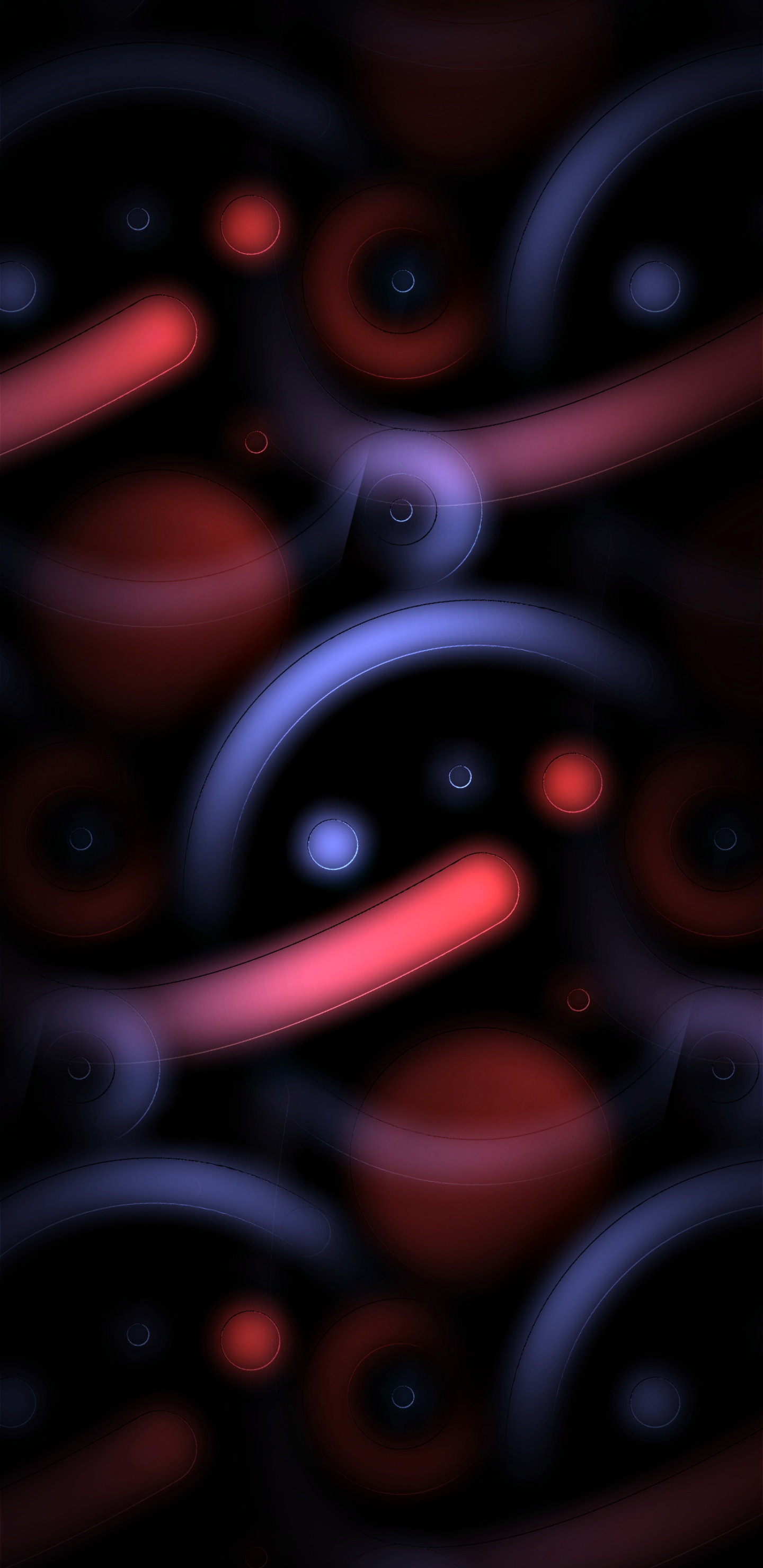 Обои жидкий, Фиолетовый, арт, пурпурный цвет, круг в разрешении 1440x2960