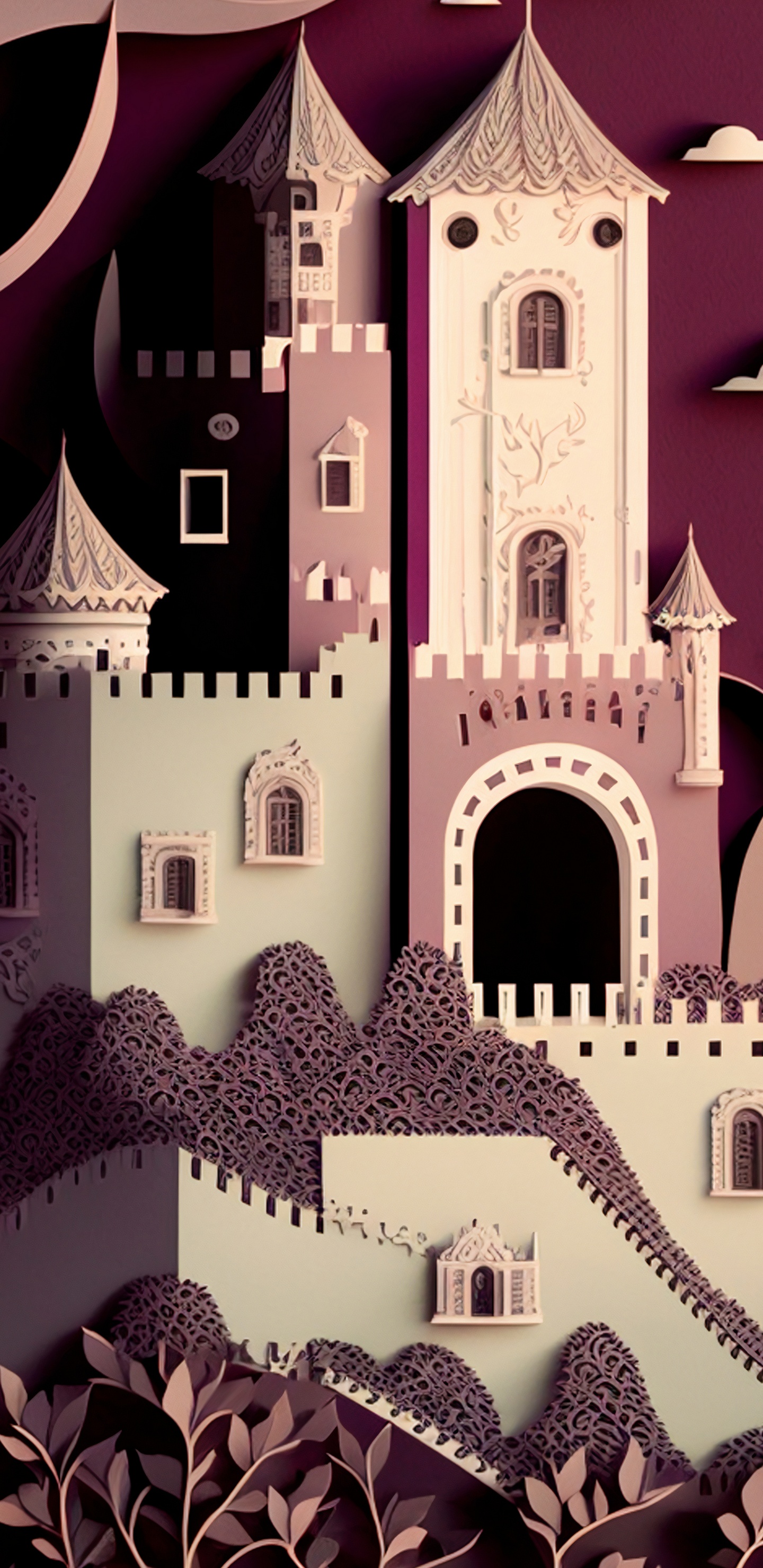 Обои дизайн, архитектура, иллюстрация, графика, рисование в разрешении 1440x2960