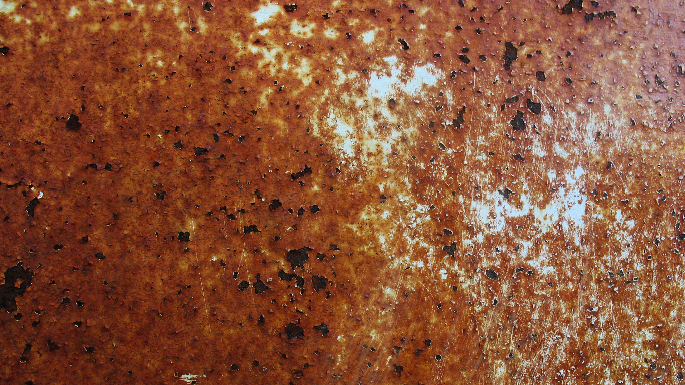 Обои ржавчина, наложение текстуры, металл, железо, коричневый цвет в разрешении 1366x768