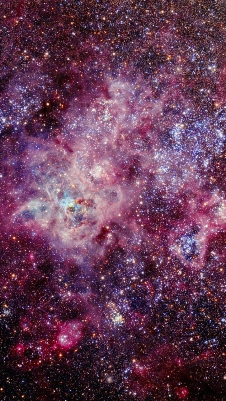 Обои Тарантул Туманность, туманность, Галактика, астрономический объект, космическое пространство в разрешении 720x1280