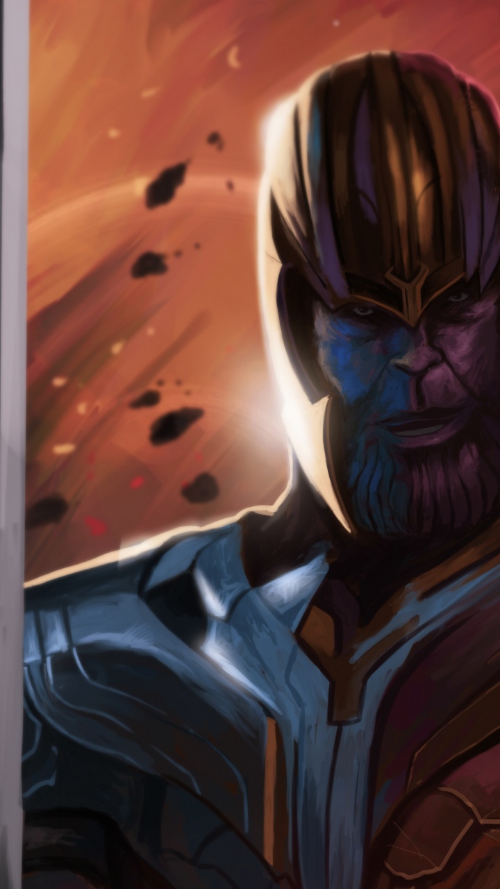 Обои Танос, супергерой, игра-боевик, вымышленный персонаж, фильм в разрешении 720x1280