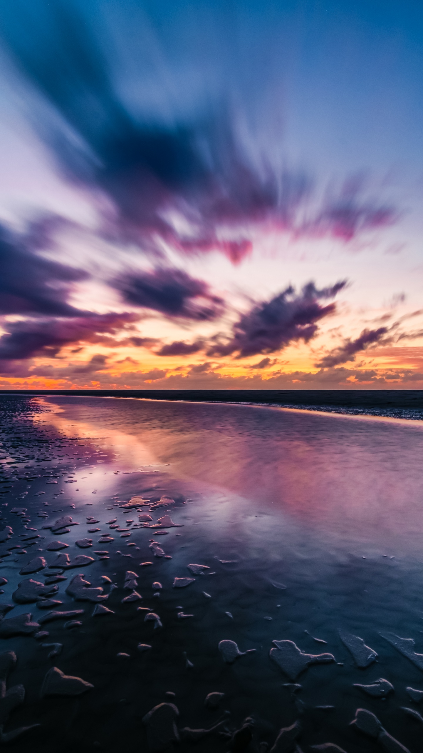 Обои облако, вода, гидроресурсы, атмосфера, послесвечение в разрешении 1440x2560