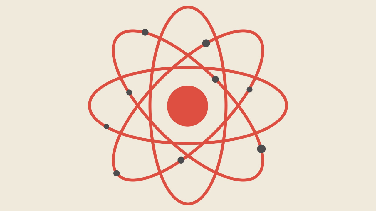 Обои атом, атомная теория, круг, лого, линия в разрешении 1280x720