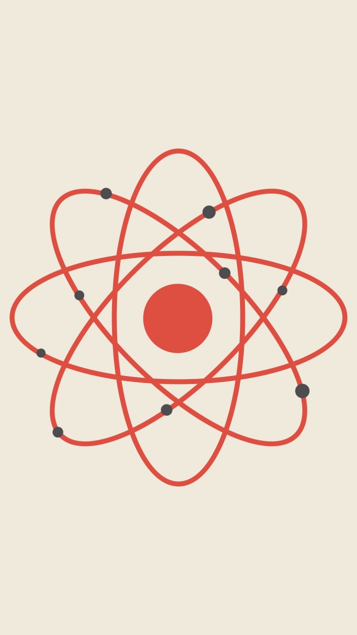 Обои атом, атомная теория, круг, лого, линия в разрешении 720x1280