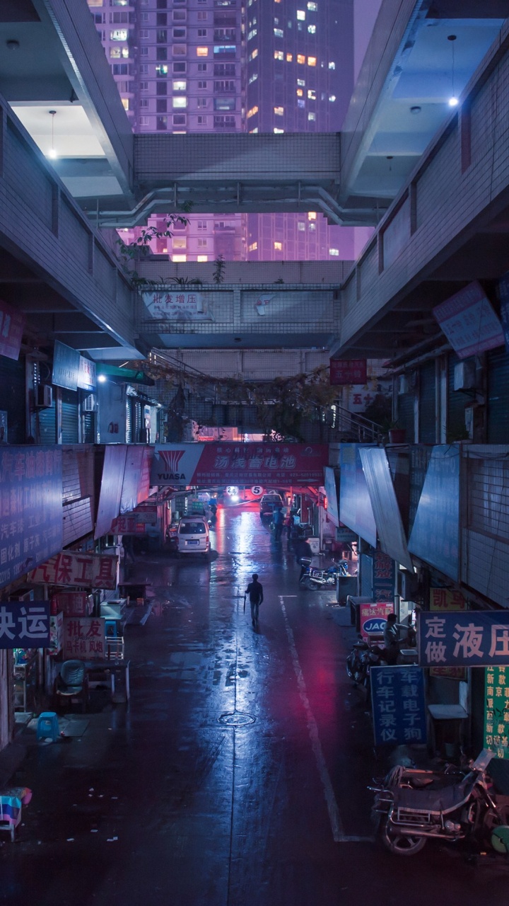 Обои mugot Мерилин, ночь, дизайн, город, метрополия в разрешении 720x1280