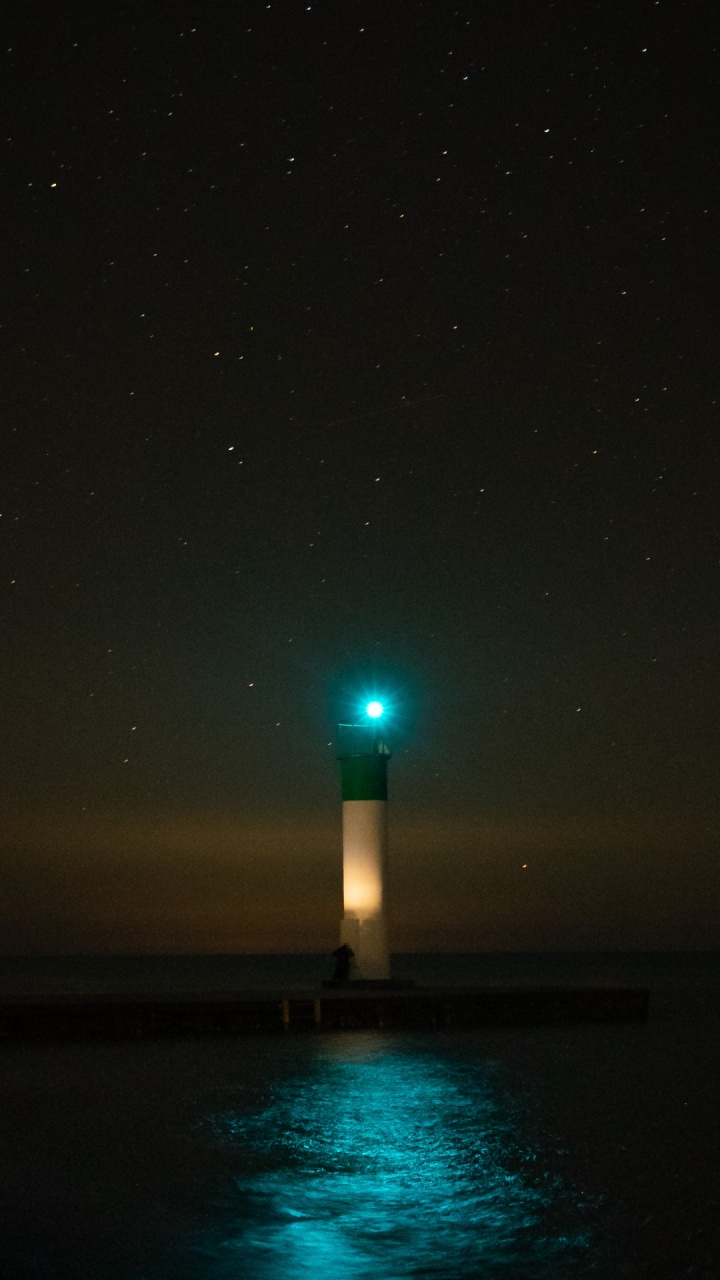 Обои вода, Маяк, атмосфера, уличный фонарь, вышка в разрешении 720x1280