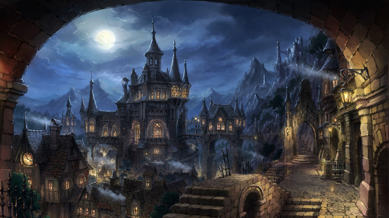 Обои темные фантазии, фэнтези, фантастическое искусство, темнота, ориентир в разрешении 1280x720