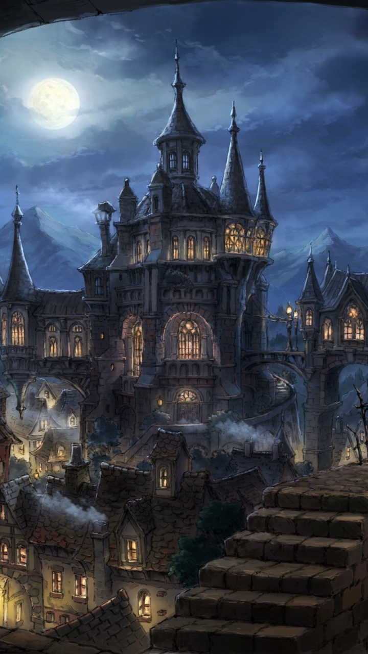 Обои темные фантазии, фэнтези, фантастическое искусство, темнота, ориентир в разрешении 720x1280