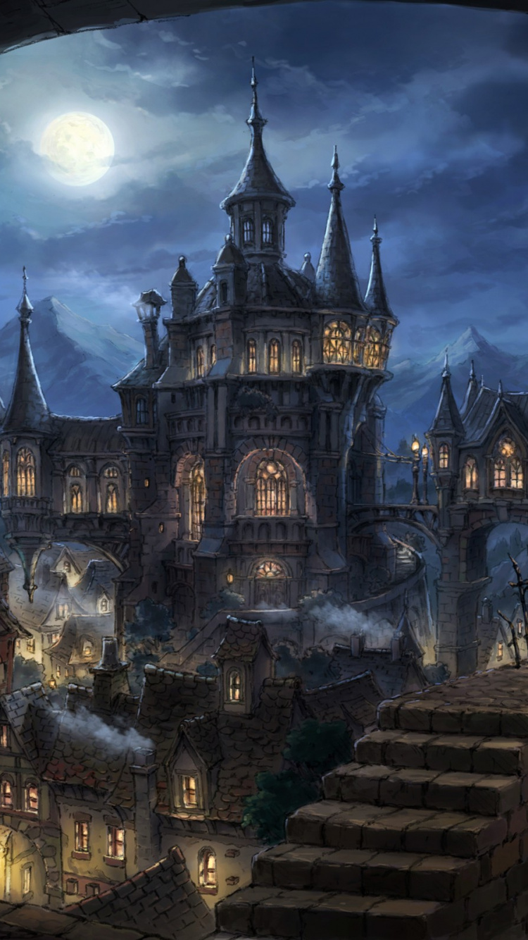 Обои темные фантазии, фэнтези, фантастическое искусство, темнота, ориентир в разрешении 750x1334